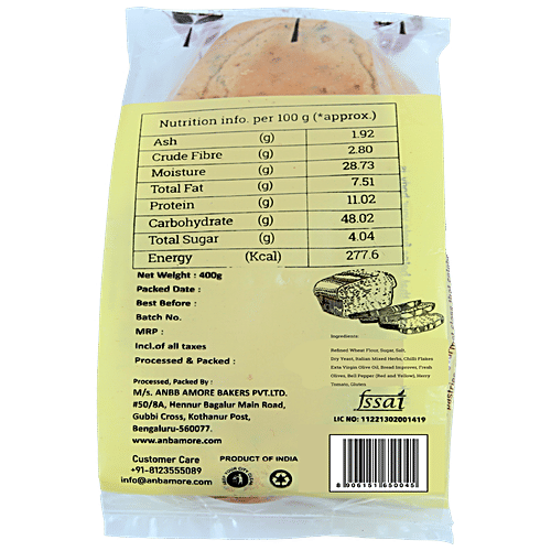ANB AMORE Italian Baked Bread - Soft, Yummy Treat, 400 g