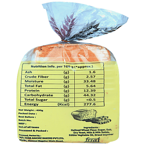 Buy ANB AMORE Sandwich Bread Refined, With Protein Carbs, Soft