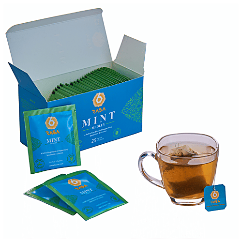 Buy 6rasa Mint Medley Tea Peppermint, Spearmint, Licorice, Cooling, Refreshing, Energizing