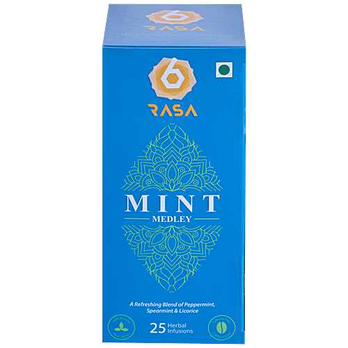 Buy 6rasa Mint Medley Tea Peppermint, Spearmint, Licorice, Cooling, Refreshing, Energizing