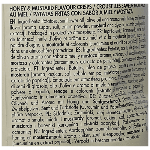 Rubio Inessence - Potato Chips, Honey & Mustard, Premium Flavour, 125 g  