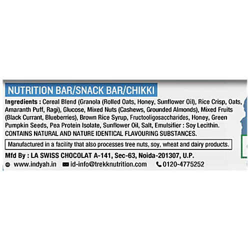 Buy TREKK Cashew Blueberry Granola Bar Source Of Protein & Fiber