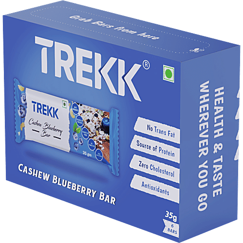 Buy TREKK Cashew Blueberry Granola Bar Source Of Protein & Fiber
