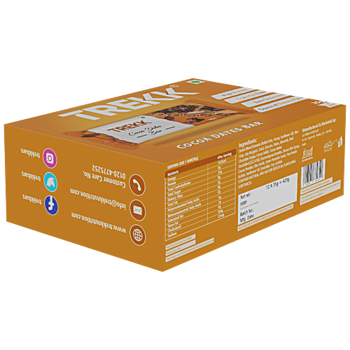 Buy TREKK Cocoa Dates Granola Bar Source Of Dietary Fiber