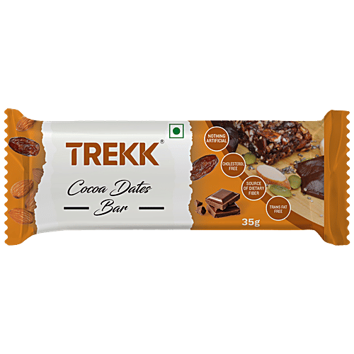 Buy TREKK Cocoa Dates Granola Bar Source Of Dietary Fiber