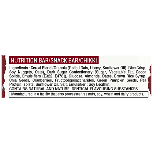 Buy TREKK Chia Cranberry Granola Bar Source Of Protein & Fiber, Zero
