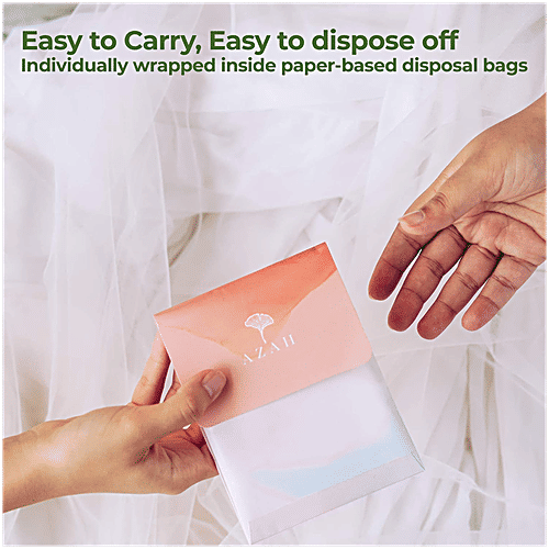 Azah Rash-Free Organic Sanitary Pads - All Regular, Without Disposable Bags, 40 pcs  