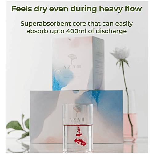 Azah Rash-Free Organic Sanitary Pads - All XL, Without Disposable Bags, 40 pcs