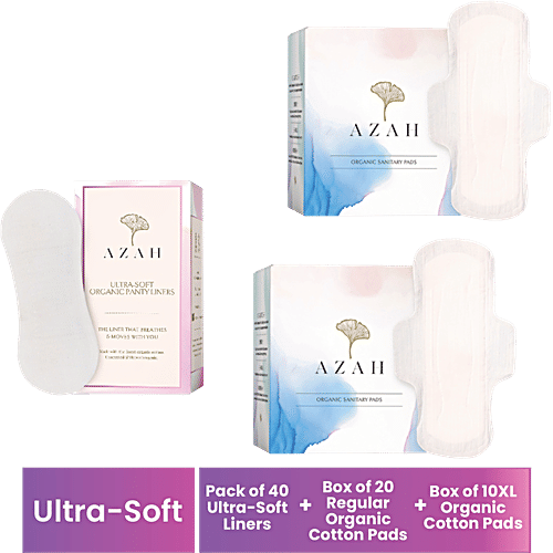 Buy Azah RashFree Sanitary Pads + Ultra Soft Panty Liners Sanitary