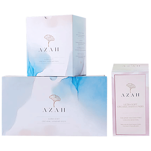 Buy Azah Rash Free Sanitary Pads + Ultra Soft Panty Liners Combo Pack