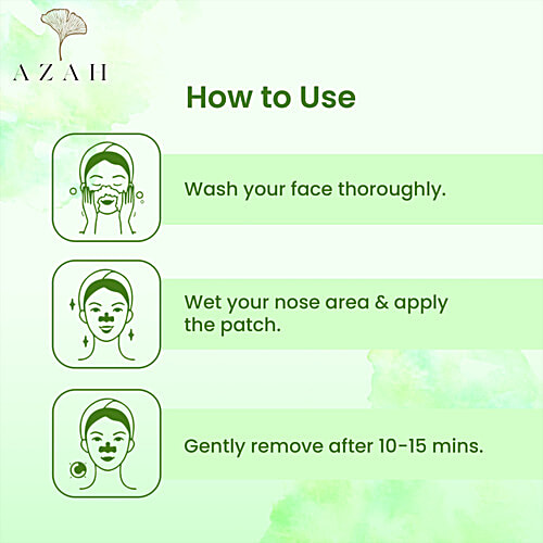 Azah Ultra Deep Cleansing Nose Strips For Blackhead Removal - With Aloe Vera & Activated Charcoal, 10 pcs  Unclog Pores, Removes Whiteheads, Excess Oil & Dirt