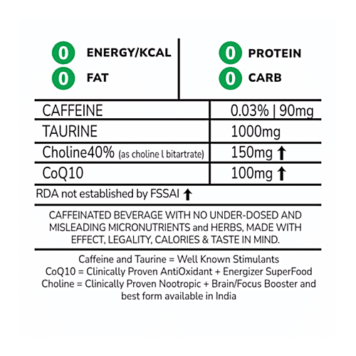 Superlite Sugarfree Original Drink - 0 Sugar & Calories, Strong Energy Blend, 300 ml Bottle 