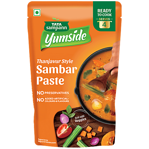 Tata Sampann Yumside Thanjavur Style Sambar Paste - Ready To Cook, Serves 4, 150 g  