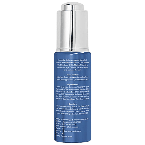 The Moms Co Natural Age Control Face Oil - Power Of Bakuchiol, Repairs, Hydrates & Restores Skin, 30 ml