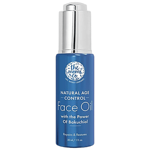 The Moms Co Natural Age Control Face Oil - Power Of Bakuchiol, Repairs, Hydrates & Restores Skin, 30 ml