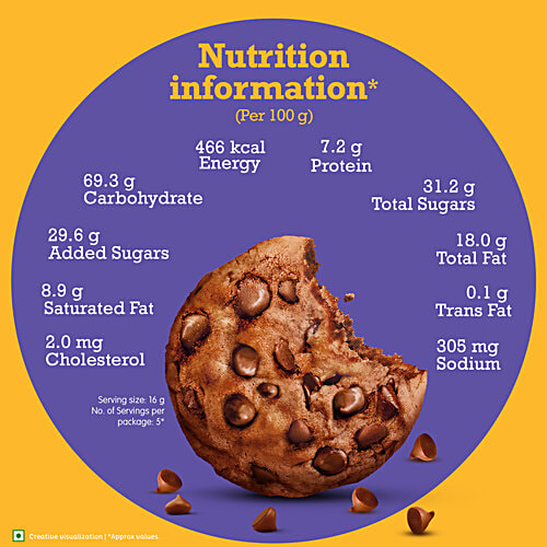 Cadbury Chocobakes Choco Chip Cookies, 83 g  Cadbury now in a Cookie, Perfect for Sharing with Your Loved ones