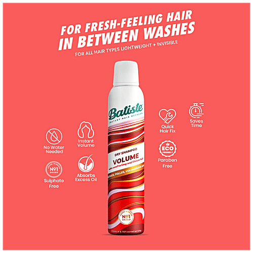 Buy Batiste Dry Shampoo Volume, For Fresher, Fuller & Lifeless Hair