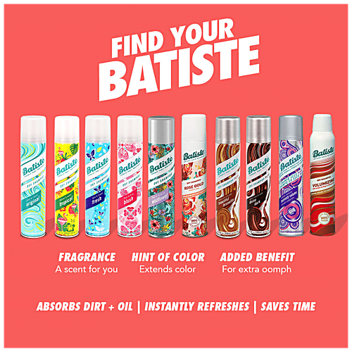 Buy Batiste Dry Shampoo Volume, For Fresher, Fuller & Lifeless Hair