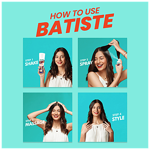 Batiste Dry Shampoo - Love Is Love, Irresistible Peach, Refreshes Hair Without Drying, 200 ml