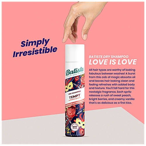 Buy Batiste Dry Shampoo Tempt, Seductive Petals, Refreshes Hair