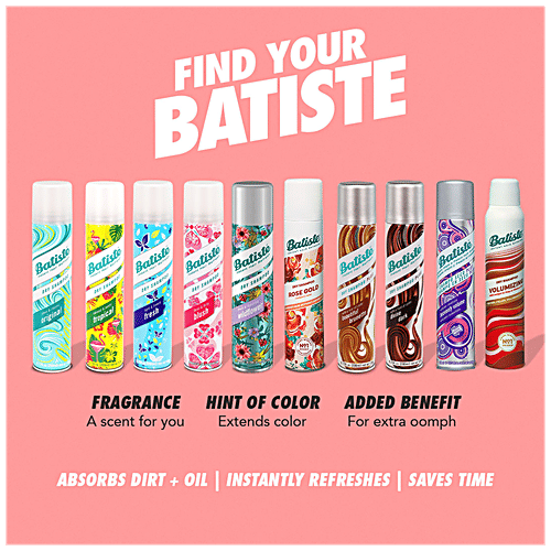 Buy Batiste Dry Shampoo Tempt, Seductive Petals, Refreshes Hair