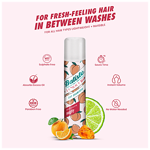 Batiste Dry Shampoo - Skinny Dip, Bold & Enchanting Naughty, Instant Hair Refresh, 200 ml  