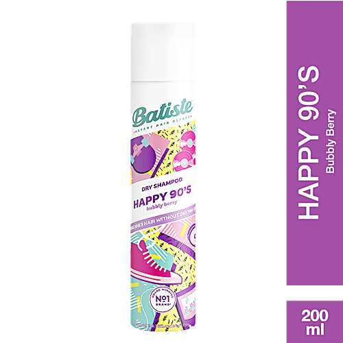 Buy Batiste Dry Shampoo Happy 90'S, Bubbly Berry, Refreshes Hair