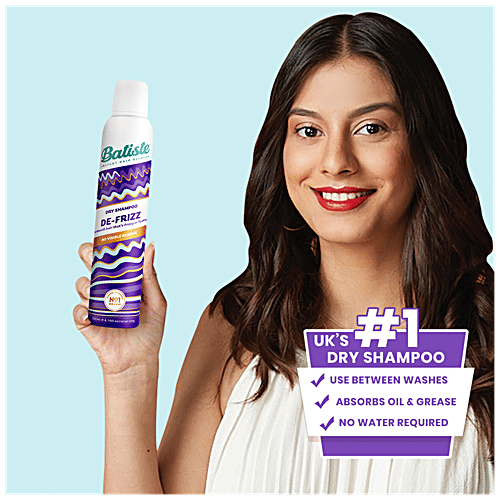 Batiste Dry Shampoo - De Frizz, No Visible Residue, For Smooth Hair, 200 ml  