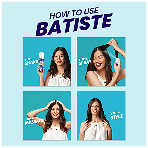Batiste Dry Shampoo - De Frizz, No Visible Residue, For Smooth Hair, 200 ml  