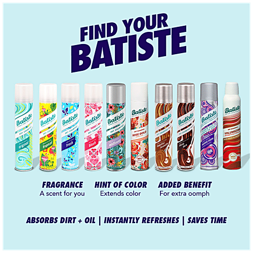 Batiste Dry Shampoo - De Frizz, No Visible Residue, For Smooth Hair, 200 ml  