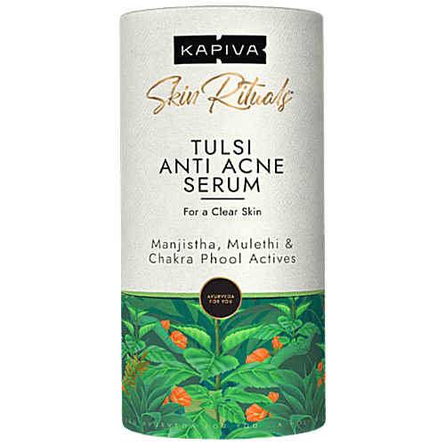 Kapiva Tulsi Anti-Acne Serum - For A Clear Skin, 100% Ayurvedic Serum With Herbal Actives, 30 ml