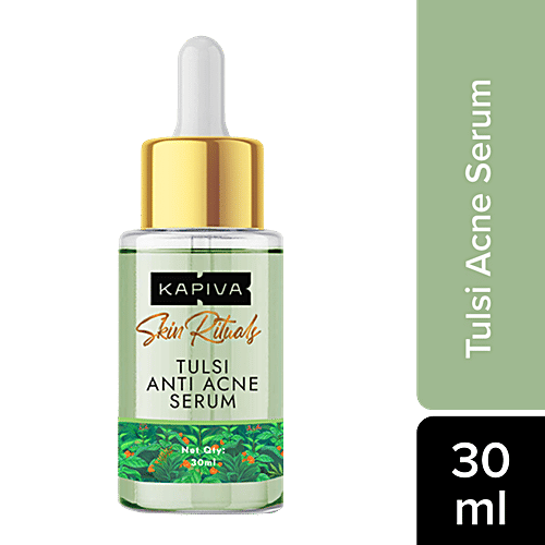 Kapiva Tulsi Anti-Acne Serum - For A Clear Skin, 100% Ayurvedic Serum With Herbal Actives, 30 ml