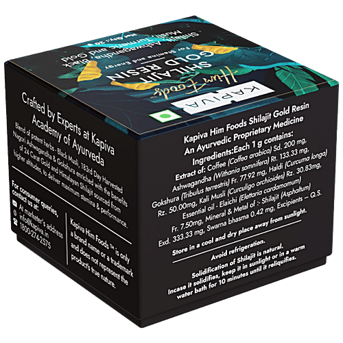 Buy Kapiva Shilajit Gold Resin 100 Ayurvedic, Boosts Testosterone