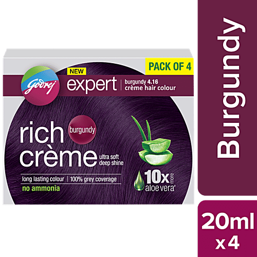 Buy Godrej Expert Rich Creme Hair Colour Burgundy, LongLasting, 100