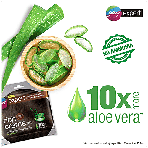 Godrej Expert Rich Creme Hair Colour, 4 pcs (20 g + 20 ml each Pack) 