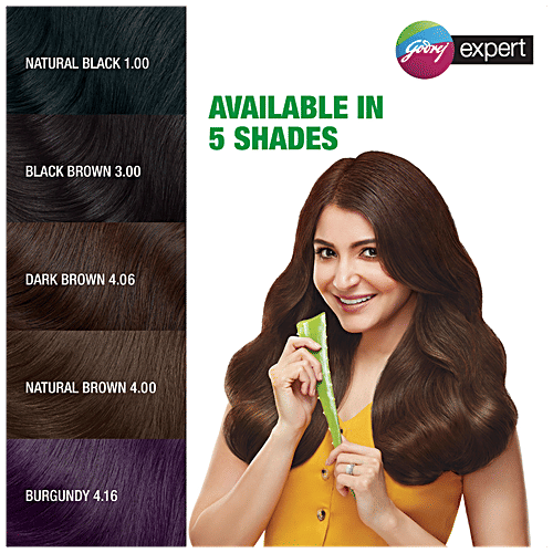 Godrej Expert Rich Creme Hair Colour, 4 pcs (20 g + 20 ml each Pack) 