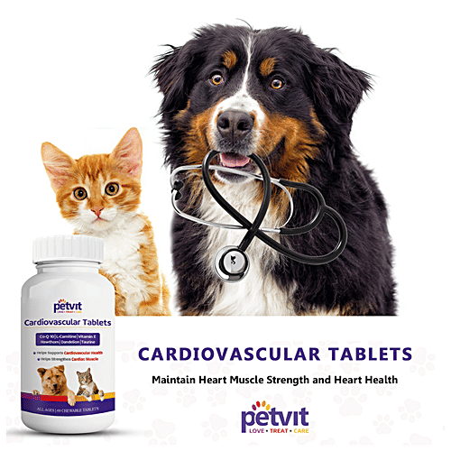 Buy Petvit Cardiovascular Chewable Tablets For Dogs & Cats, All Ages