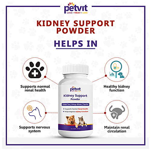 Buy Petvit Kidney Support Powder For Dogs & Cats, All Ages, Supports
