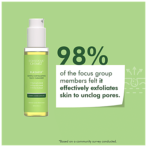 Buy Conscious Chemist Flashfix Gentle Exfoliating Face Cleanser For