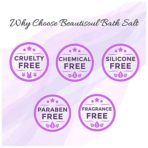 Beautisoul Lavender Bath Salt - Aromatherapy, Paraben Free, For Muscle Pain & Stress Relief, 100 g  