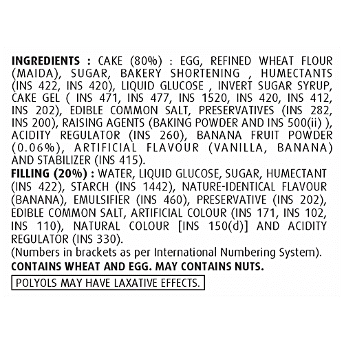 Winkies Love Cake Banana - Premium Quality, 400 g  