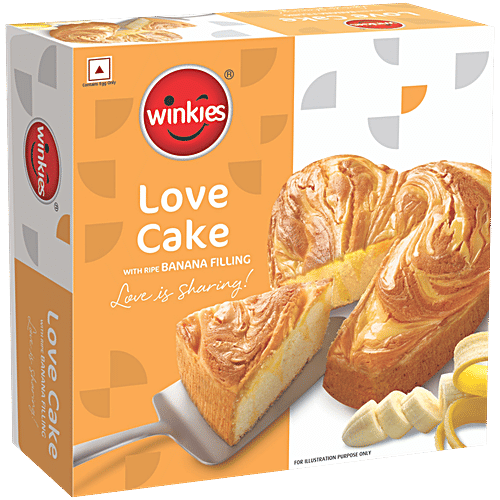 Winkies Love Cake Banana - Premium Quality, 400 g  