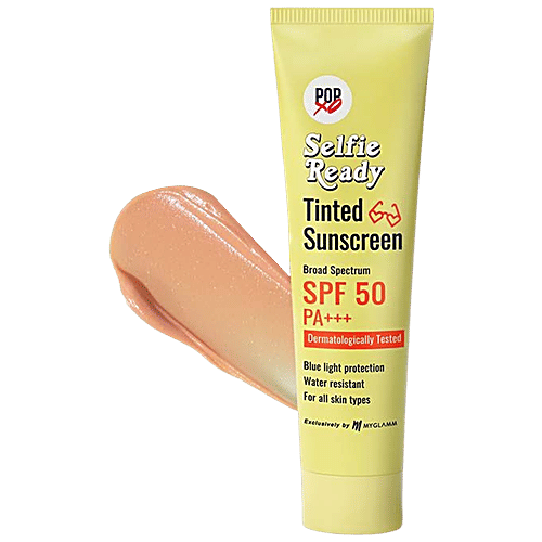MyGlamm POPxo Selfie Ready Tinted Sunscreen - SPF 50, PA+++, Blue Light Protection, 30 g  