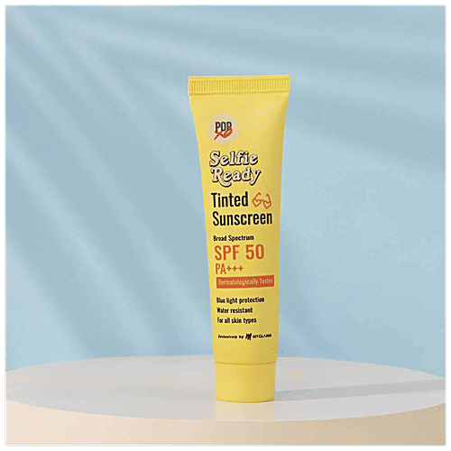 MyGlamm POPxo Selfie Ready Tinted Sunscreen - SPF 50, PA+++, Blue Light Protection, 30 g  