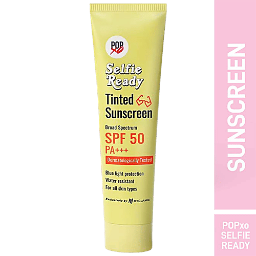 MyGlamm POPxo Selfie Ready Tinted Sunscreen - SPF 50, PA+++, Blue Light Protection, 30 g  