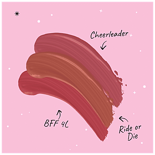 MyGlamm POPxo Makeup Homegirls Liquid Lipstick Kit - Cheerleader, Ride or Die, BFF 4L, 3 pcs  