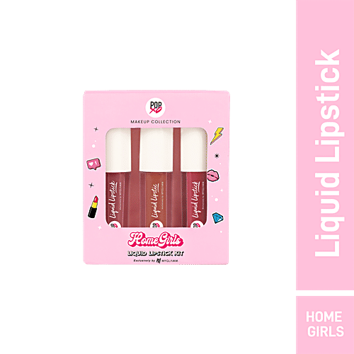MyGlamm POPxo Makeup Homegirls Liquid Lipstick Kit - Cheerleader, Ride or Die, BFF 4L, 3 pcs  