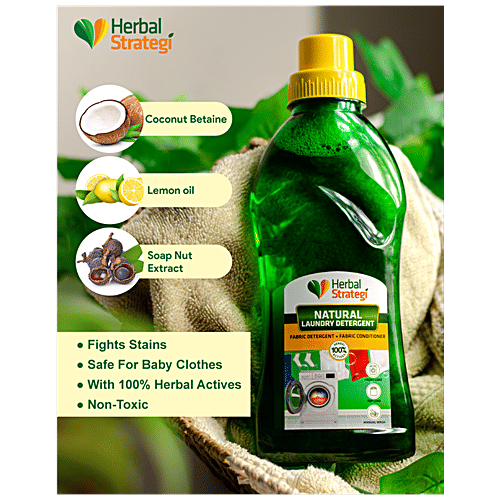 Buy Herbal Strategi Natural Laundry Detergent NonToxic, Fights Stains, Safe For Baby Clothes