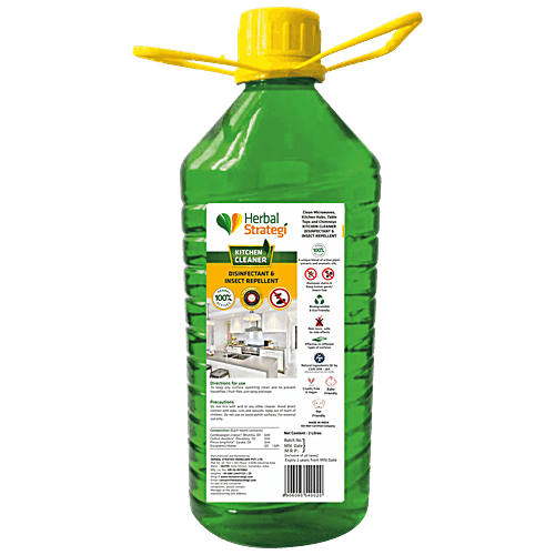 Herbal Strategi Kitchen Cleaner - Disinfectant & Insect Repellent, Removes Stains, 2 L  