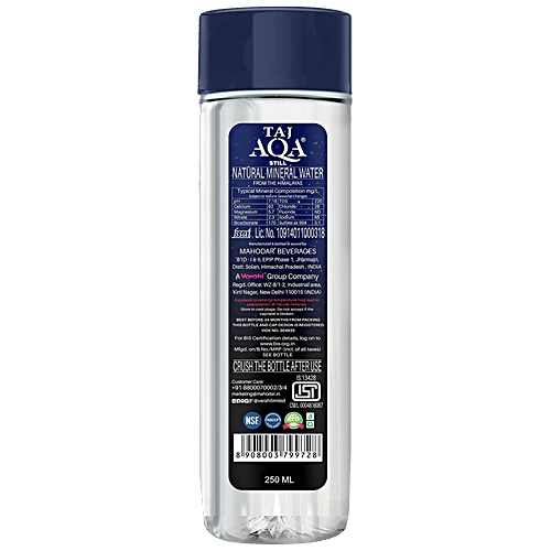 Varahi Taj Aqa Still Natural Mineral Water - Helps In Better Digestion, 250 ml  